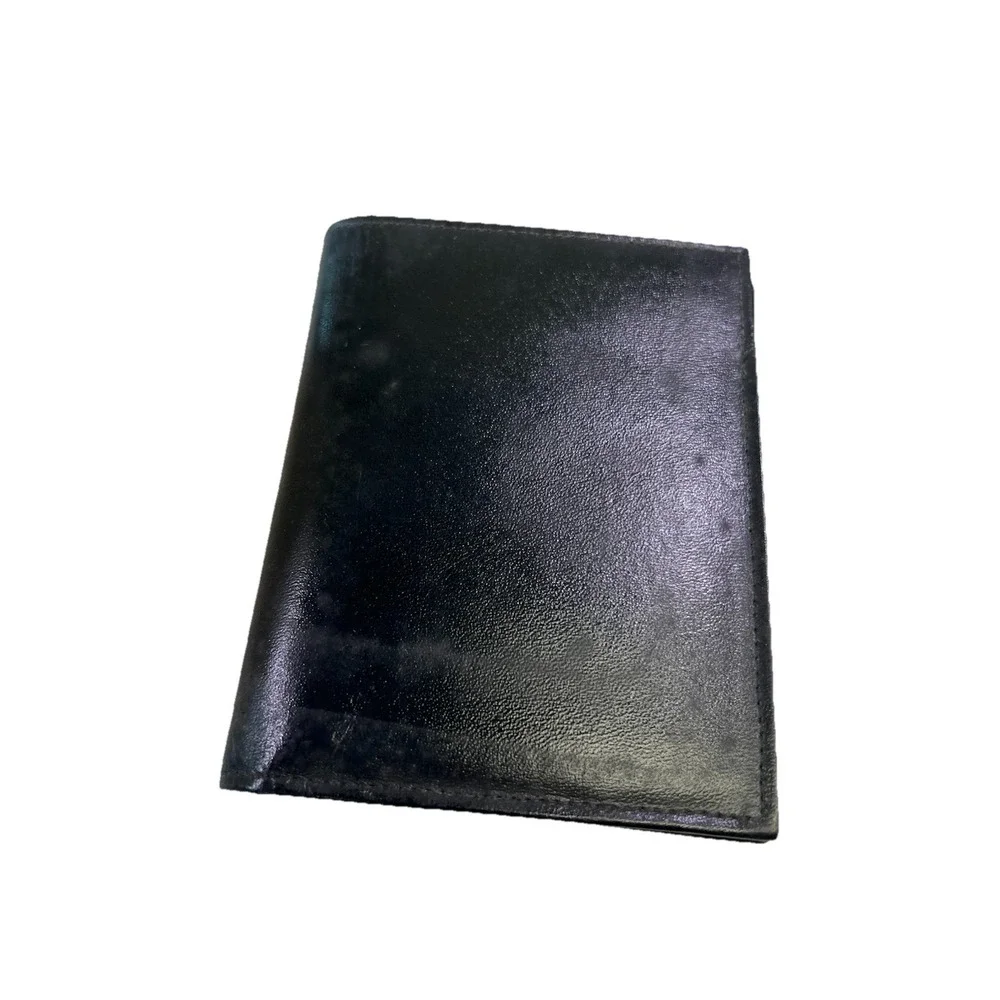 Vintage NOS 1968 Enger Kress‎ Co Heritage Men's Black Bifold Wallet Leather
